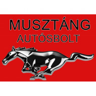 MUSZTÁNG AUTÓSBOLT logó, embléma