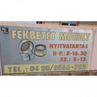 Fékbetét Műhely logó, embléma