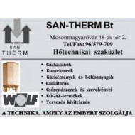 San-Therm Bt. Épületgépészeti kereskedés Mosonmagyaróvár logó, embléma