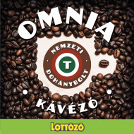 Nemzeti Dohánybolt, Lottózó, Omnia kávézó logó, embléma