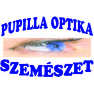 Pupilla Optika szemvizsgálat szemüveg készítés logó, embléma