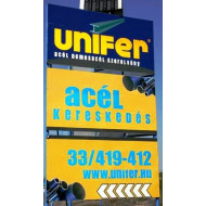Unifer Kft. - Unifer, ha cél az acél! Esztergom logó, embléma