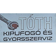 Tóth kipufogó és gyorsszerviz Győr. Tóth Zsolt logó, embléma
